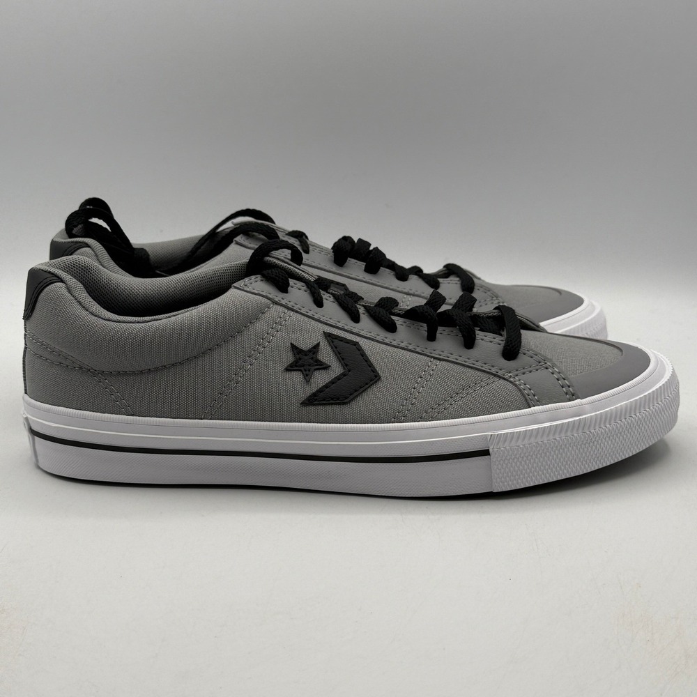 Converse Sport Casual Ox Sneakers Mens 10.5 Grey Black Canvas Shoes A10548F